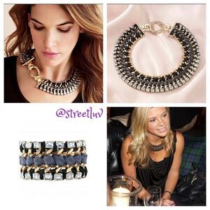 stella & dot SET ~ tempest bib necklace & bracelet ~ retired statement